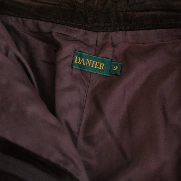 Vintage Danier Leather  Brown Suede Straight Leg Pants Size 14 - Picture 11 of 14